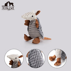 HollyPet Armadillo Toy during fetch demonstrates easy toss and retrieve