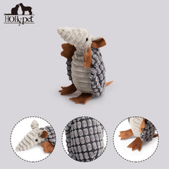 Hollypet Armadillo plush toy color option shown for bonding during playtime.