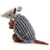 HollyPet Armadillo Squeaky Toy dark gray 8in invites playful interaction