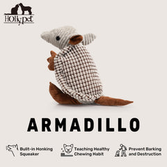 Hollypet Armadillo toy textured surface image showing gum-massage feel during chew.