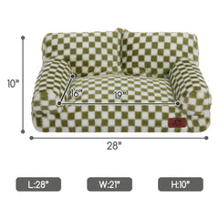 Hollypet Fluffy Plush Sofa Bed closeup fabric texture for soft touch