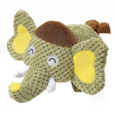 Hollypet green elephant plush toy closeup showing durable stitching for safe play