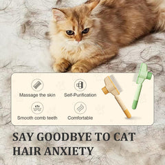 Holyenten grooming brush on dog coat—gentle massage and reduced tangles.