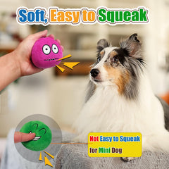 HOLYSTEED Squeaky Dog Ball squeaker closeup highlights engaging bite-activated sound.