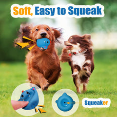 HOLYSTEED small-to-medium dog balls sized 2.0 by 2.8 inches for chew-friendly play