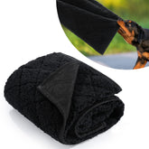HOMBYS indestructible chew-proof dog blanket front view—rugged durability for aggressive chewers and furniture protection