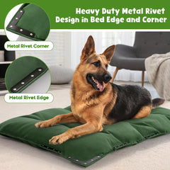 HOMBYS outdoor dog bed water-resistant cover removal demonstrates easy cleaning on damp patios.