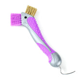 Homcare hoof pick dual brush ready for thorough hoof cleaning.