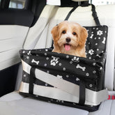 Homcolorful dog car seat front view shows a safe, snug ride for small dogs.