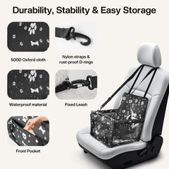 Homcolorful dog car seat harness clip ensures secure, adjustable restraint.