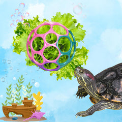 Homedy Aquatic Turtle Feeder Ball purple floating for interactive feeding