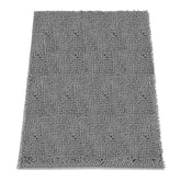 HOMEK absorbent dog door mat closeup shows plush chenille that traps moisture.