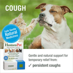 HomeoPet Cough dosing into a pet's mouth.