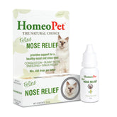 HomeoPet Feline Nose Relief bottle illustrating natural nasal support for cats