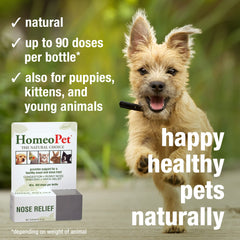 HomeoPet Nose Relief dog-use focus suggests safe, natural support