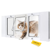 HOMEPEDIA window pet door aluminum frame boosts durability and modern aesthetics.