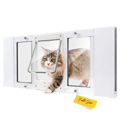 HOMEPEDIA window pet door aluminum frame boosts durability and modern aesthetics.