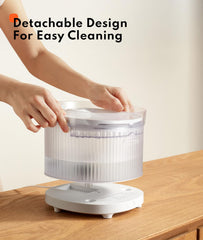 HomeRunPet wireless pump cat fountain detachable base enables thorough, mess-free cleaning.