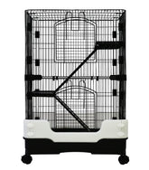 Homey Pet crate exterior in black, durable housing for small animals.