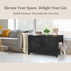 Homhedy cat washroom private space offers a hidden litter zone.