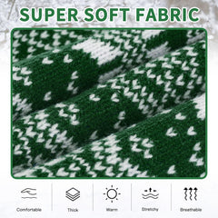 Homimp dog-sweater argyle green back view shows soft knit and style.