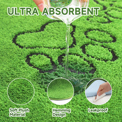 Homimp pee pad features quick-dry grass-like texture for a comfortable feel.