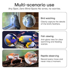 HomiQ reptile camera two-way audio lets you talk to your pets.