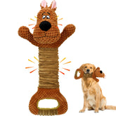 Homounter squeak plush dog toy with crinkle for engaging play