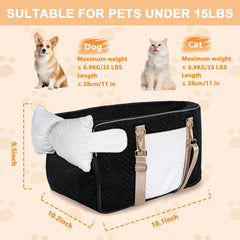 Homsunyi dog car seat showing soft fleece material for comfort.