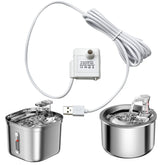 Homtyler cat water fountain pump in quiet operation for peaceful hydration at home