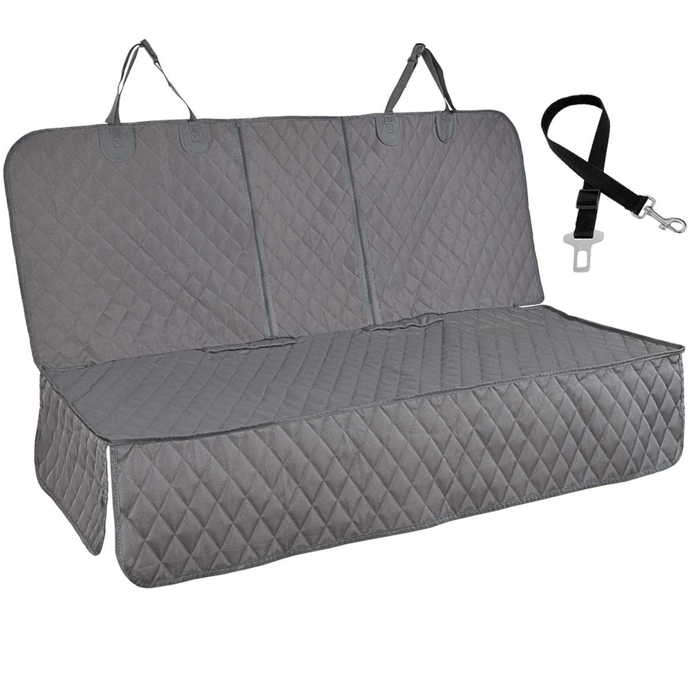 Honest Outfitters dog seat cover with side flap protects car seats during muddy trips