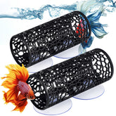 Honeydak Betta Tunnel 2-pack black tunnels provide a safe, engaging habitat for small fish.