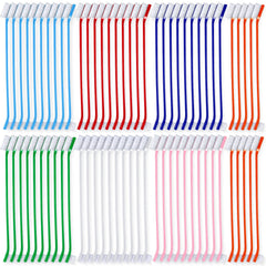 Honeydak bulk colorful dog toothbrush set arranged for multi-pet care.