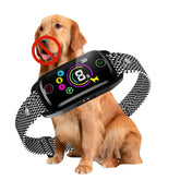 Honeynet bark collar front view with adjustable sensitivity for personalized training.