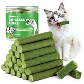 HONGYEE cat grass stick snacks packaging shown for convenient feline treat