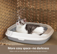 Honiakaka pet crate for living room offers versatile placement and style.