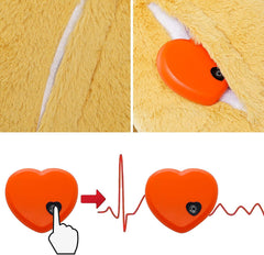 HonourHope dog-heartbeat-toy plush fabric uses soft, skin-friendly material for cozy comfort.