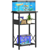HOOBRO 10-gallon aquarium stand tabletop view—robust 220-lb capacity for small tanks.