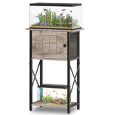 HOOBRO 10-gallon aquarium stand top view shows a sturdy surface for safe tank setup