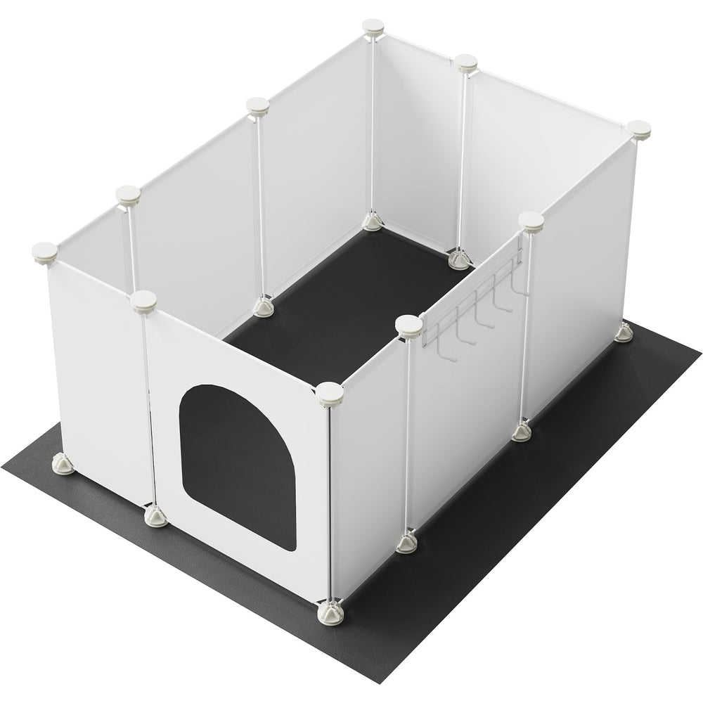 HOOBRO cat litter box enclosure front arch door offers privacy during use