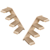 HOOBRO cat wall shelves set of 2 in natural oak finish for stylish cat perches.