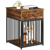 HOOBRO dog crate furniture front view—safe, cozy retreat for small dogs.