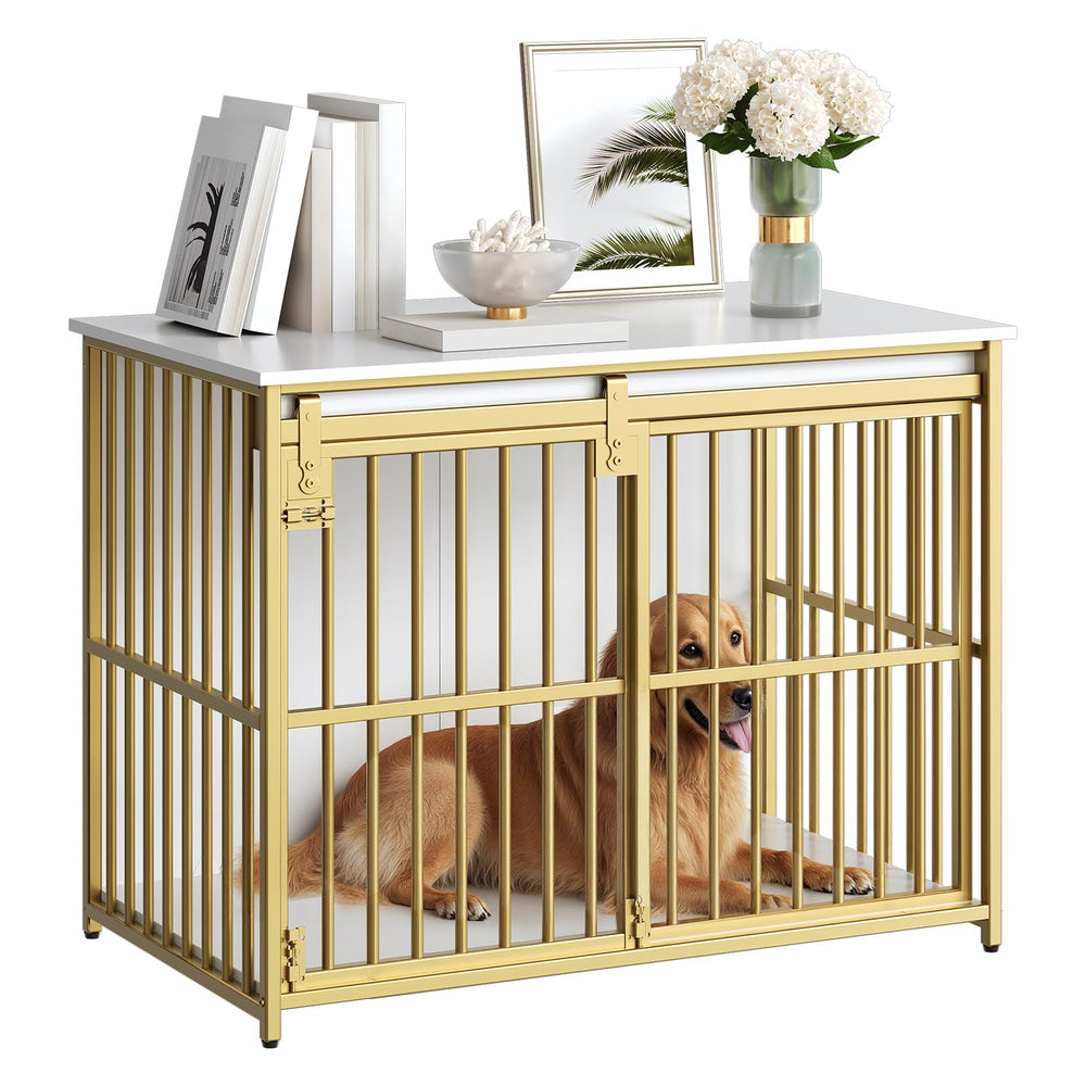 HOOBRO Dog Crate Furniture sliding door for easy pet access and room style