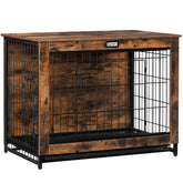 HOOBRO dog crate furniture wooden frame highlights sturdy design suitable for living room decor