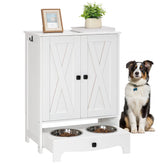 HOOBRO dog feeding station front view shows tidy, integrated storage.
