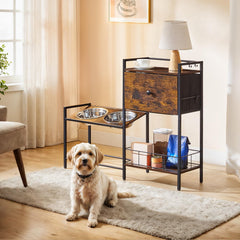 HOOBRO feeding station with storage compartments for organization