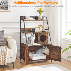 HOOBRO charging station on shelf powers outlets and USB devices during pet care