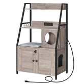 HOOBRO litter box enclosure doors show discreet design and odor concealment for tidy living spaces.
