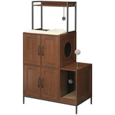 HOOBRO litter box enclosure front view offers a discreet, tidy cat toilet space