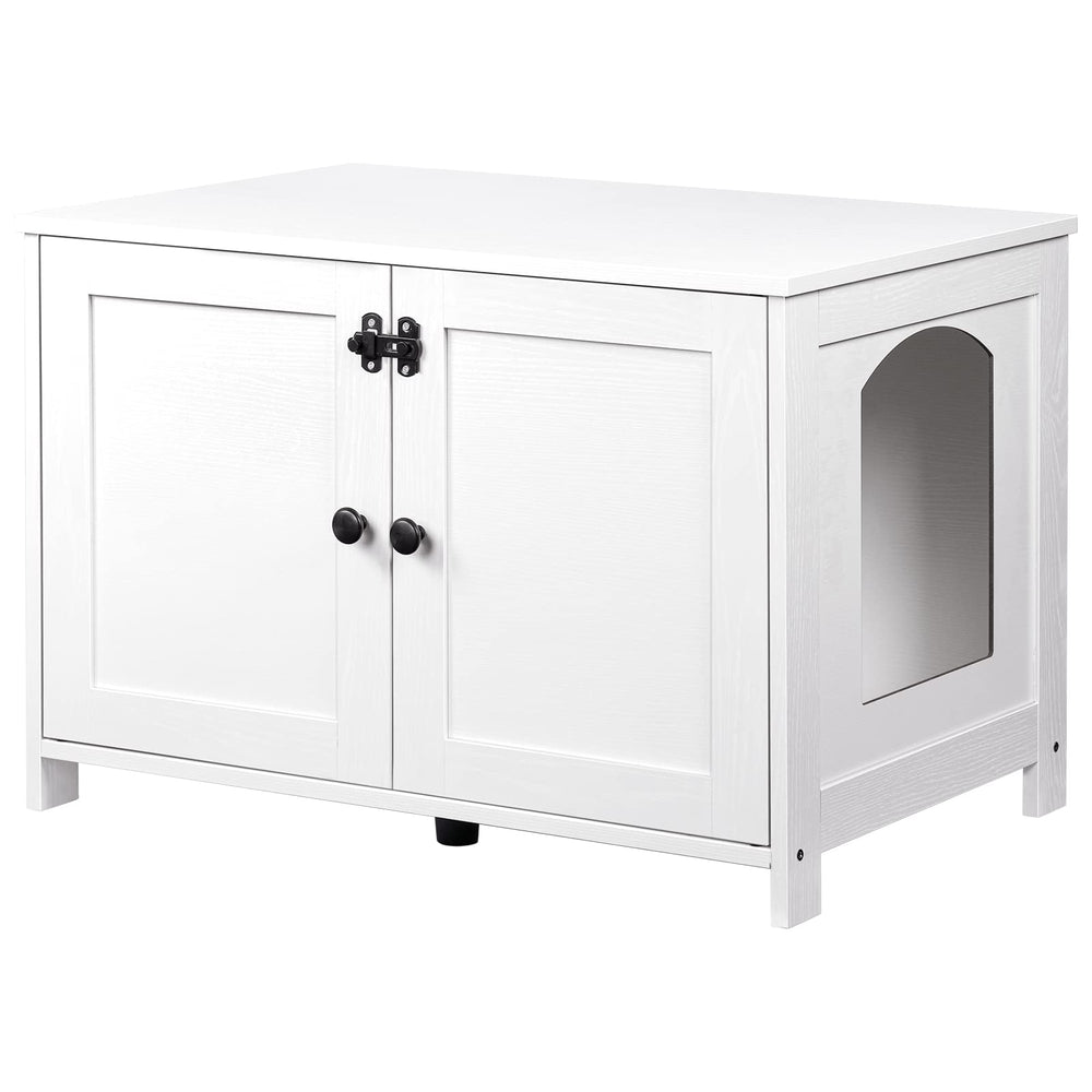 HOOBRO Litter Box Enclosure front view shows hidden litter solution for clean living spaces.